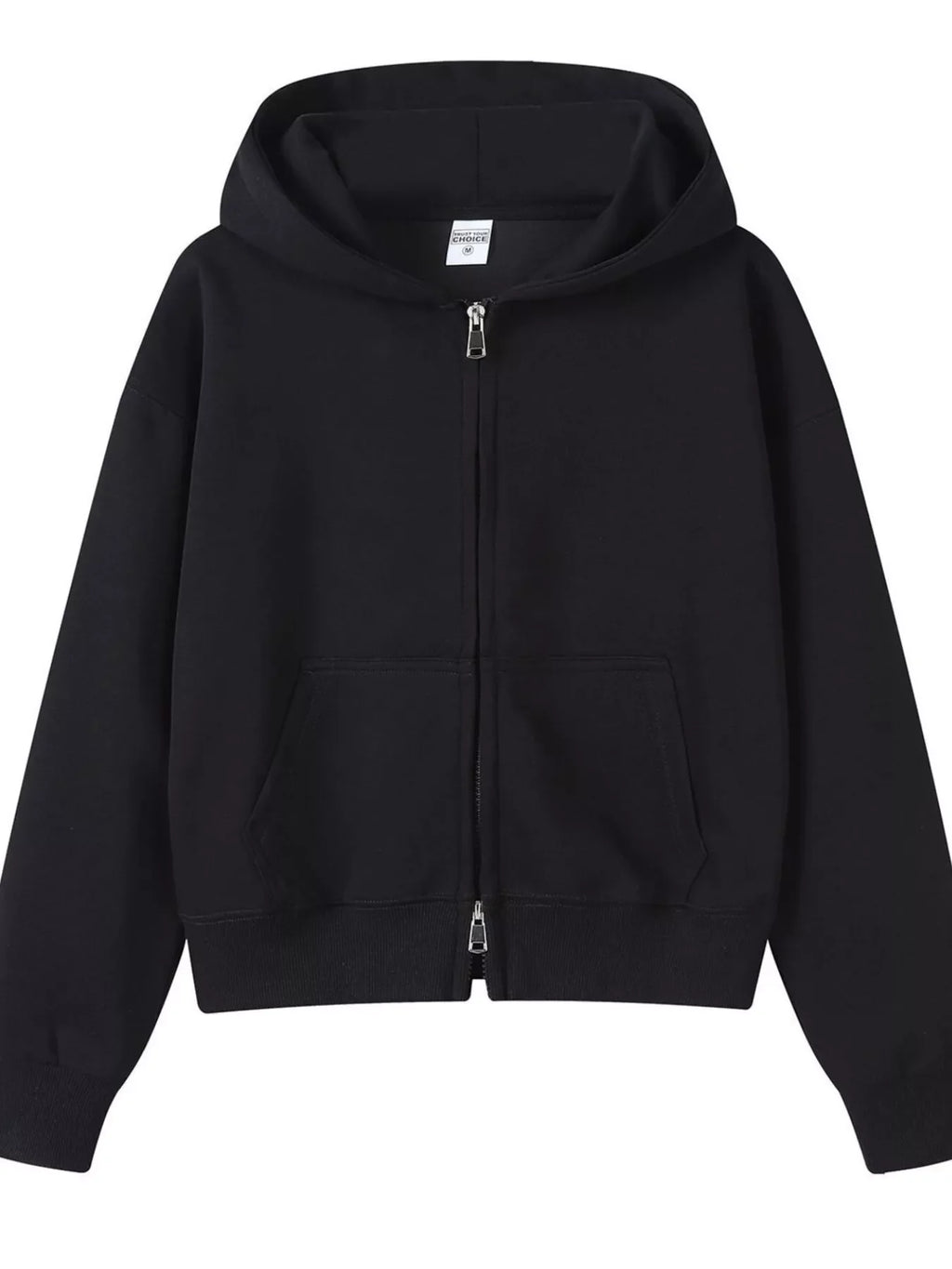 Full Size Casual Zip-Up Long Sleeve Hoodie Plus Size