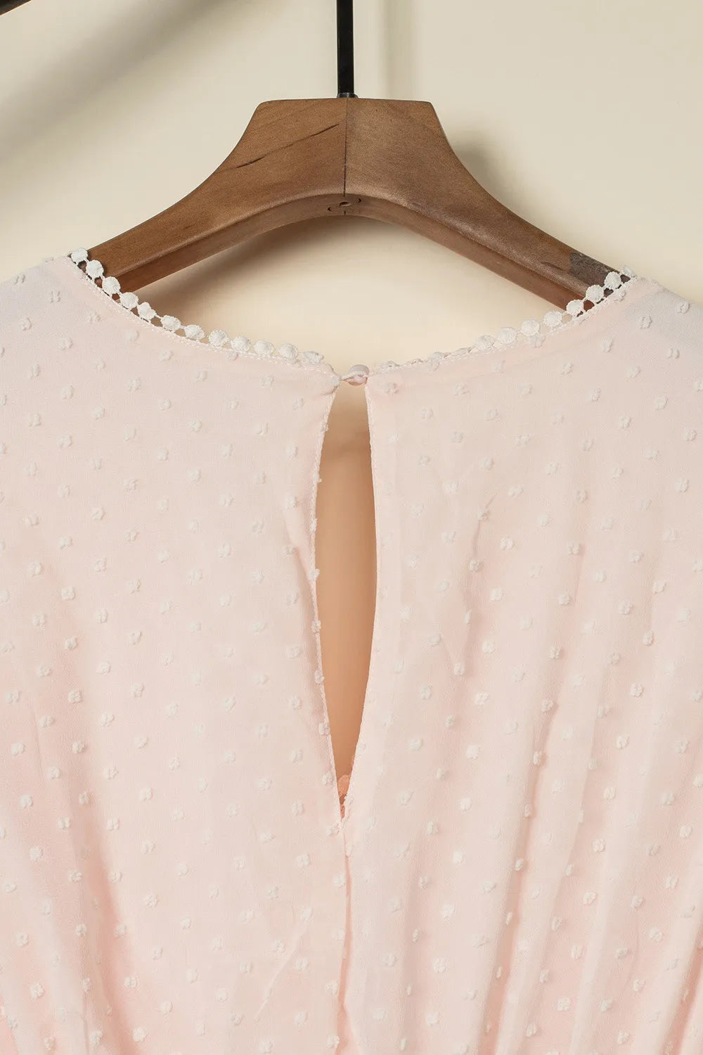 Polka Dot V-Neck Ruffle Midi Dress