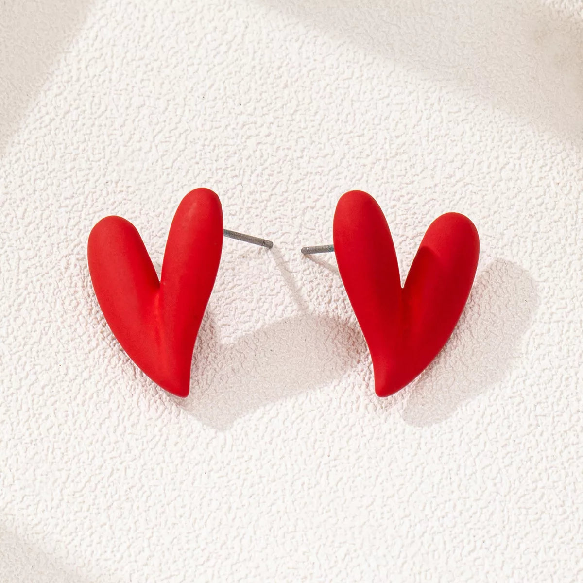 4 Pair Heart Stud Earrings