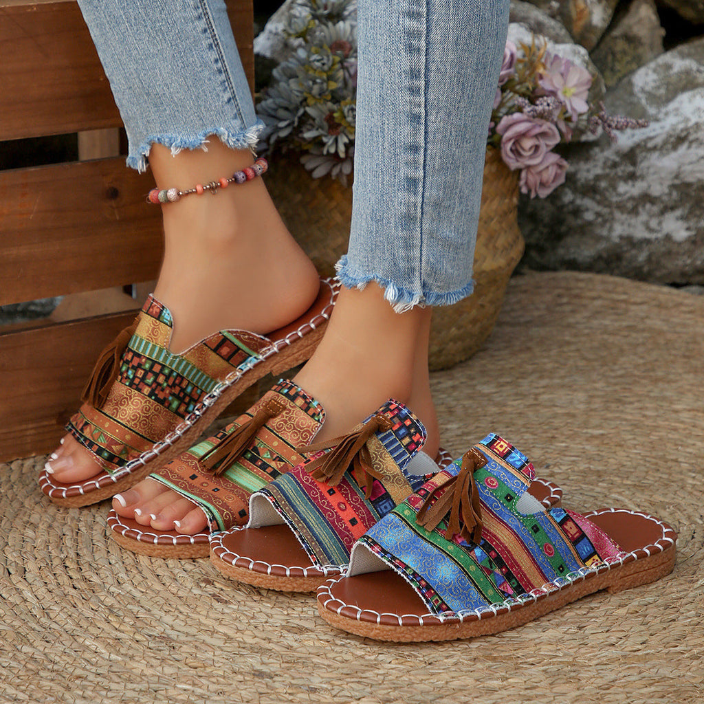 Tassel Open Toe Sandals