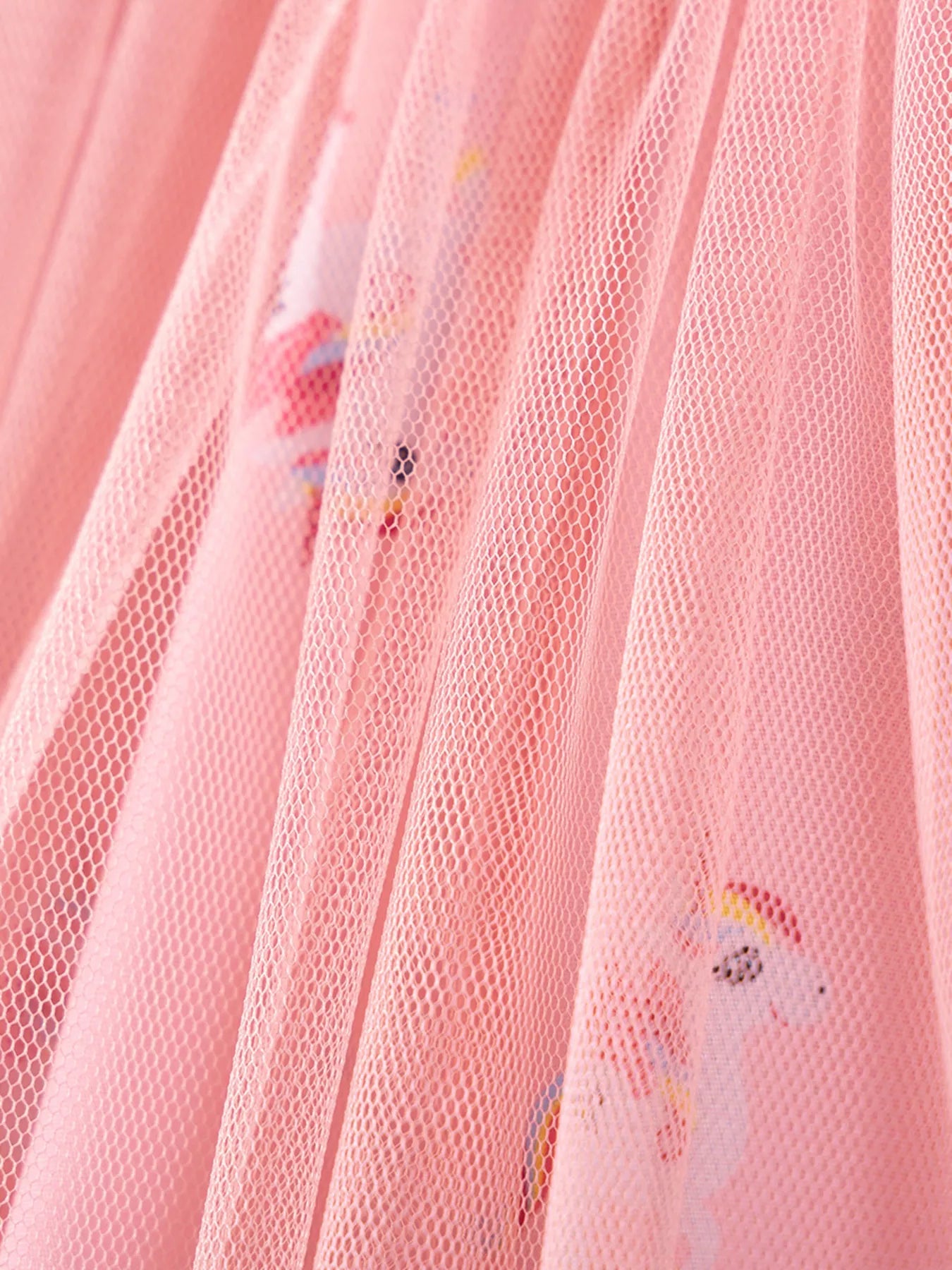 Children's Unicorn Ruffle Sleeve Tulle Dress