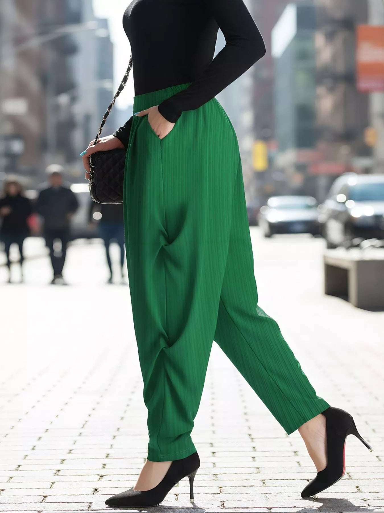 Plus Size Elastic Waist Causal Pants