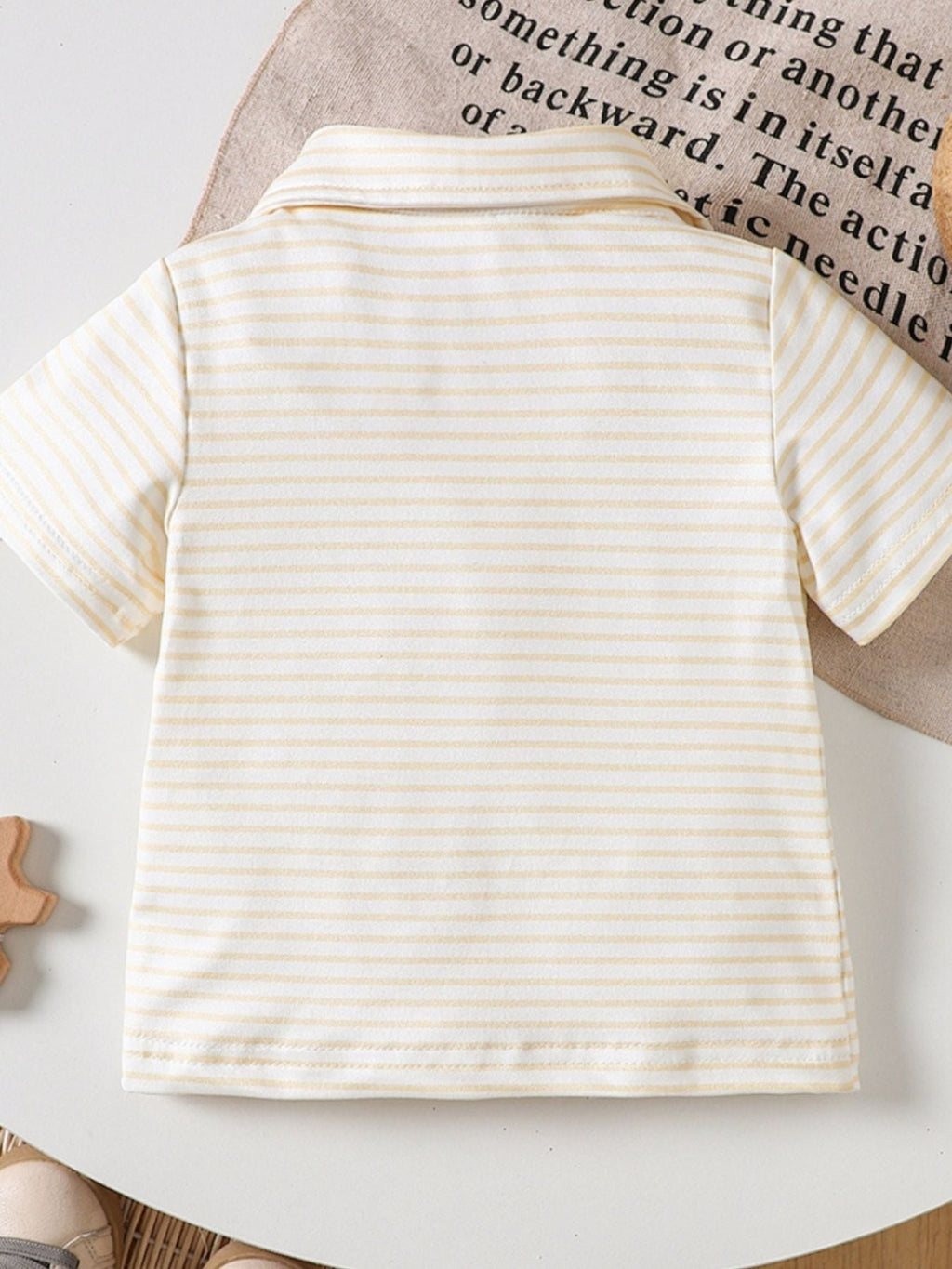 Children's Striped Embroidered Duck Polo