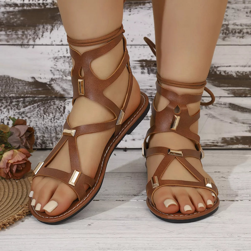 Lace-Up Open Toe Sandals