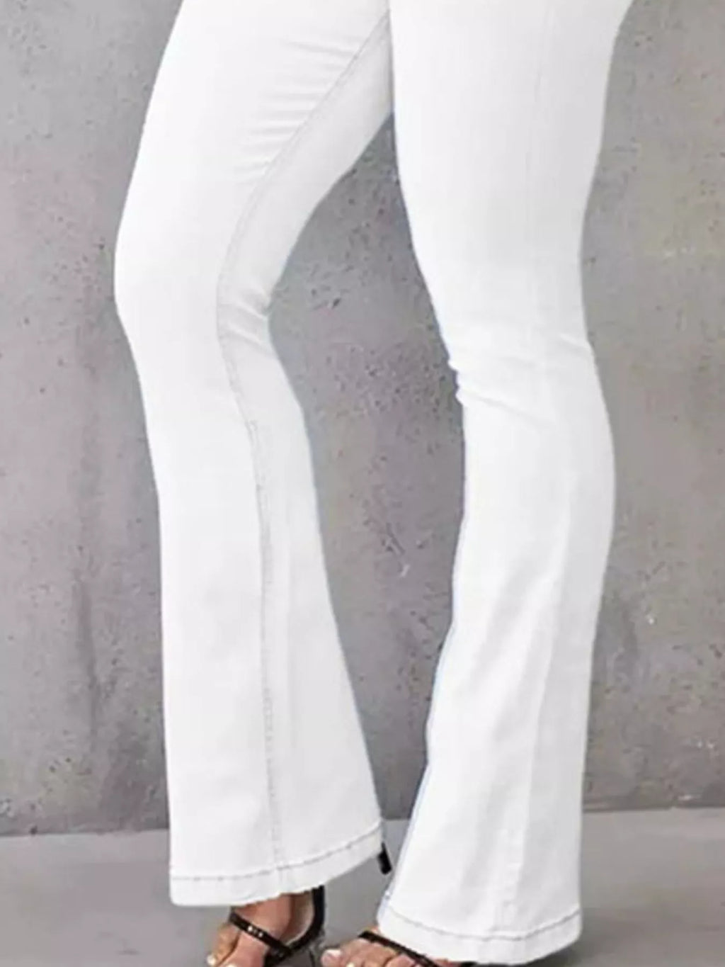 Full Size Wash High-Waisted Flare Jeans Plus Size