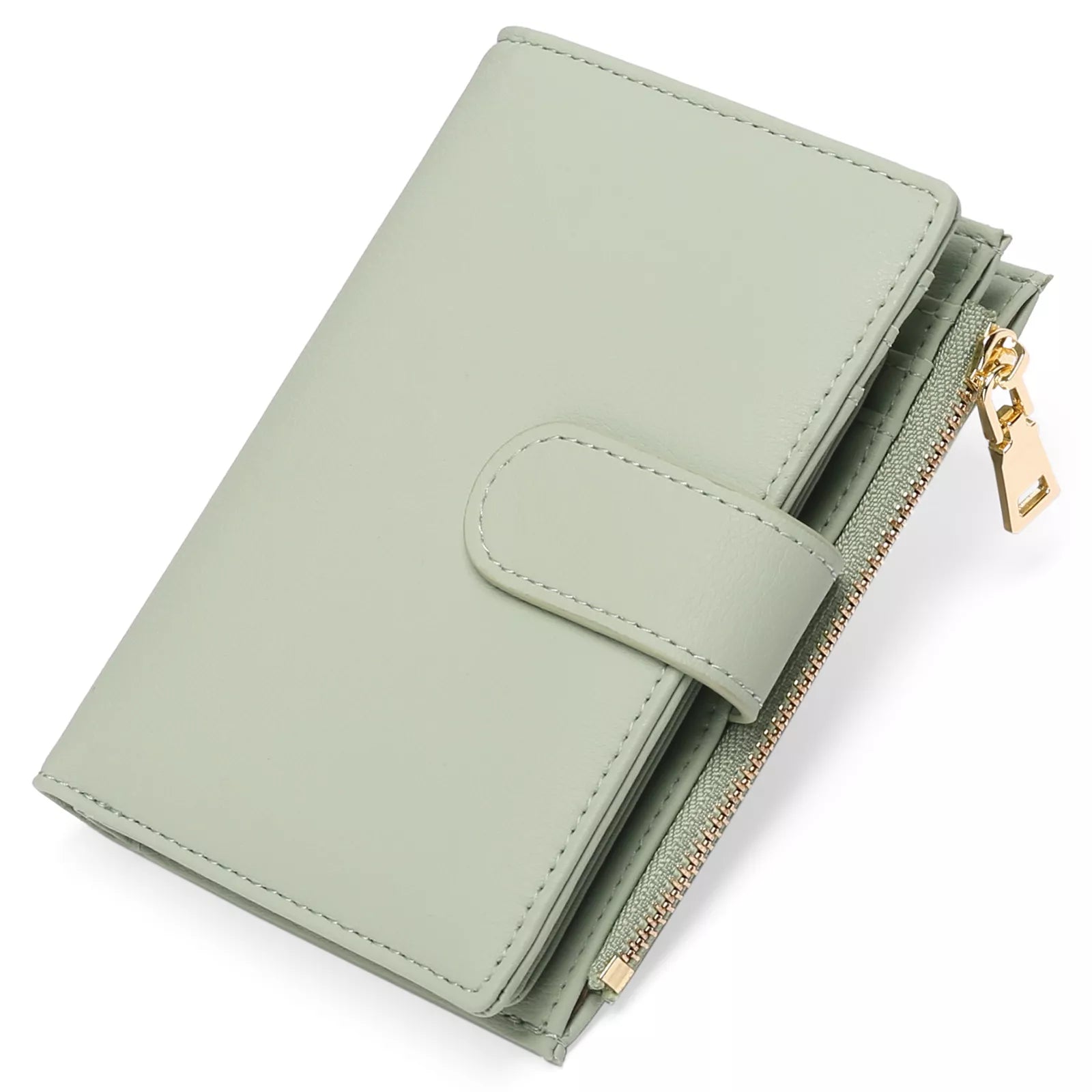 Solid Color Leather Wallet