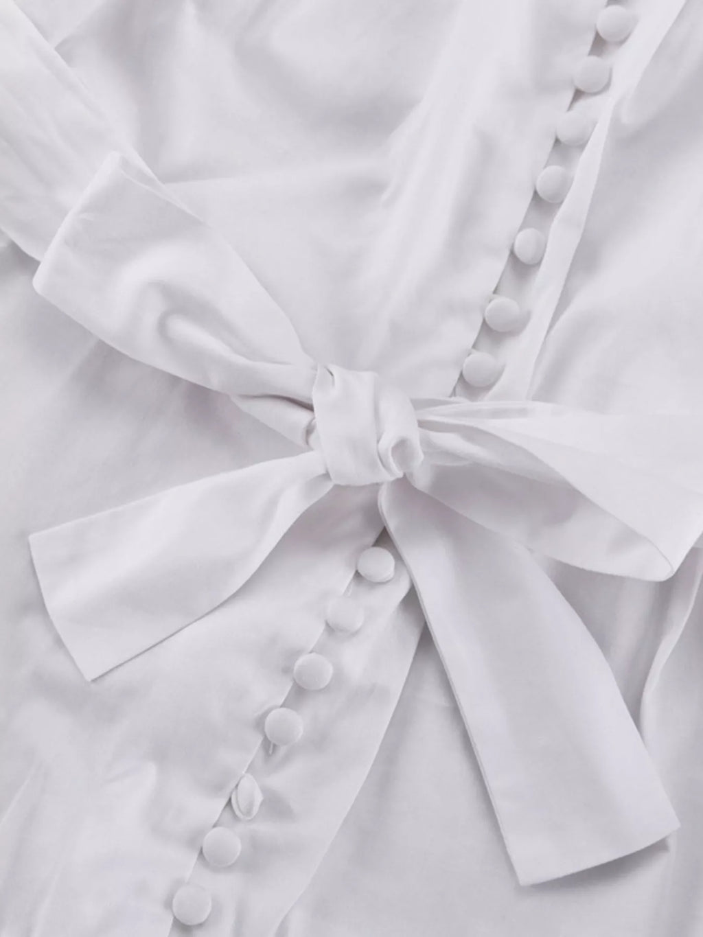 Button-Up Balloon Sleeve Mini Dress