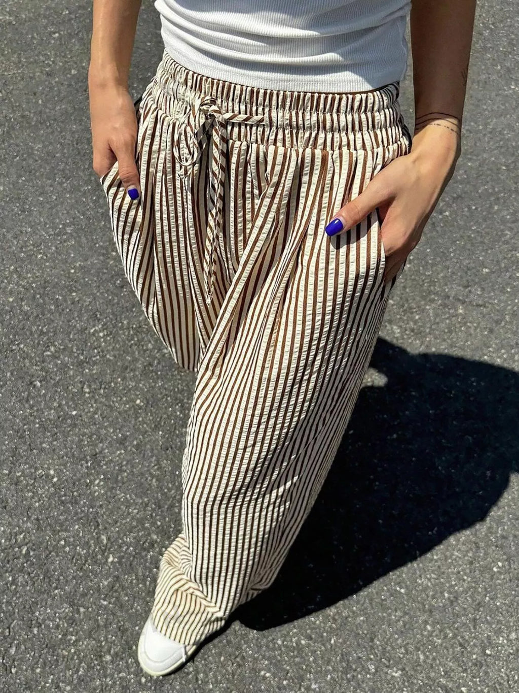 Striped Wide Leg Pants