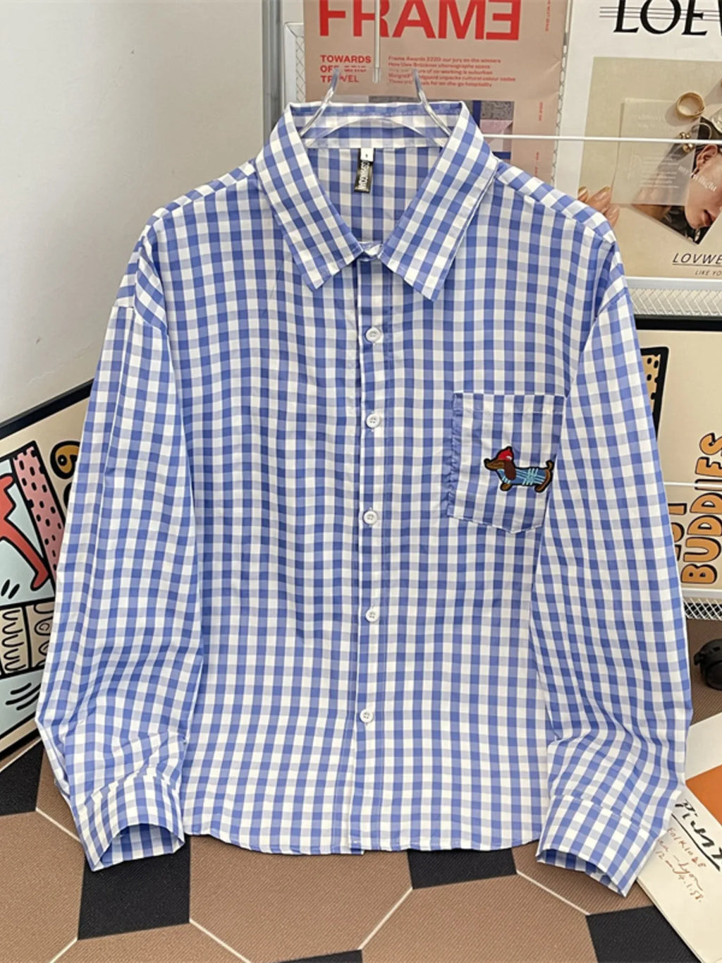 Men's Plus Size Plaid Button Up Long Sleeve Shirt