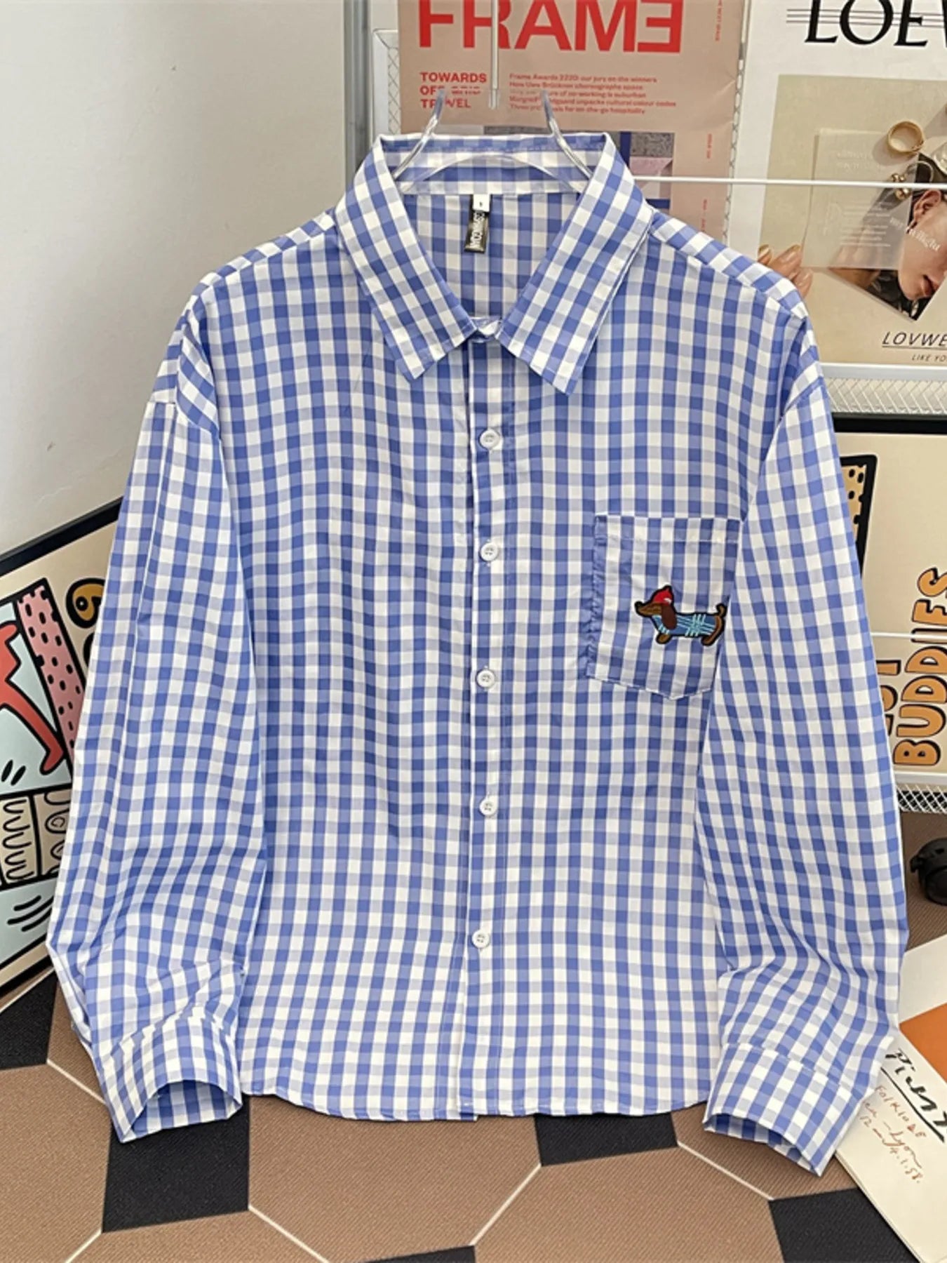 Men's Plus Size Plaid Button Up Long Sleeve Shirt
