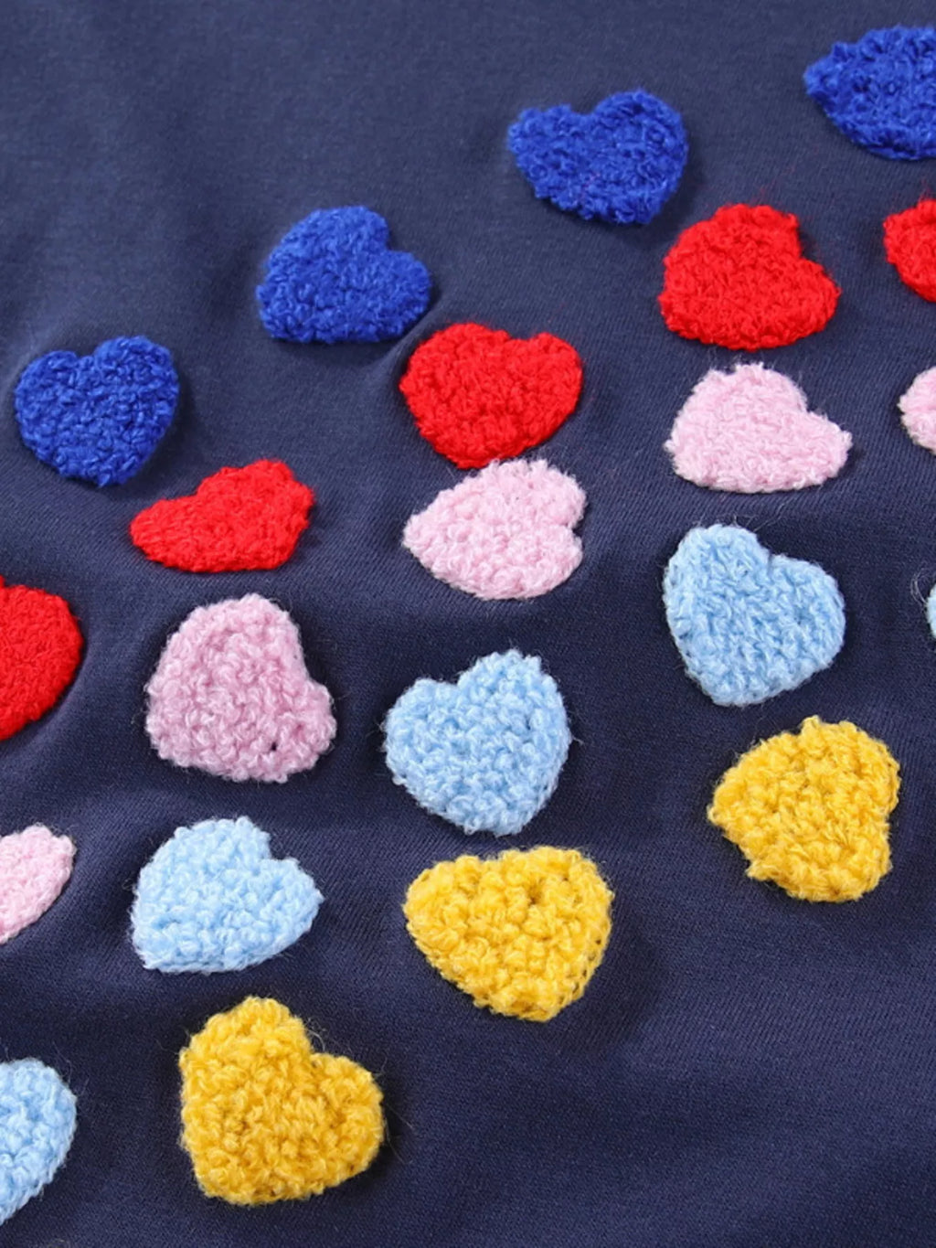 Children's Heart Applique Short Sleeve Dress