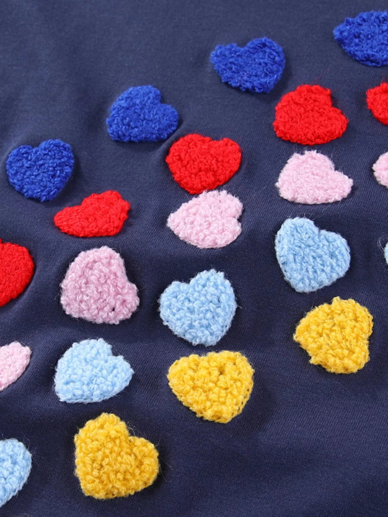 Children's Heart Applique Short Sleeve Dress