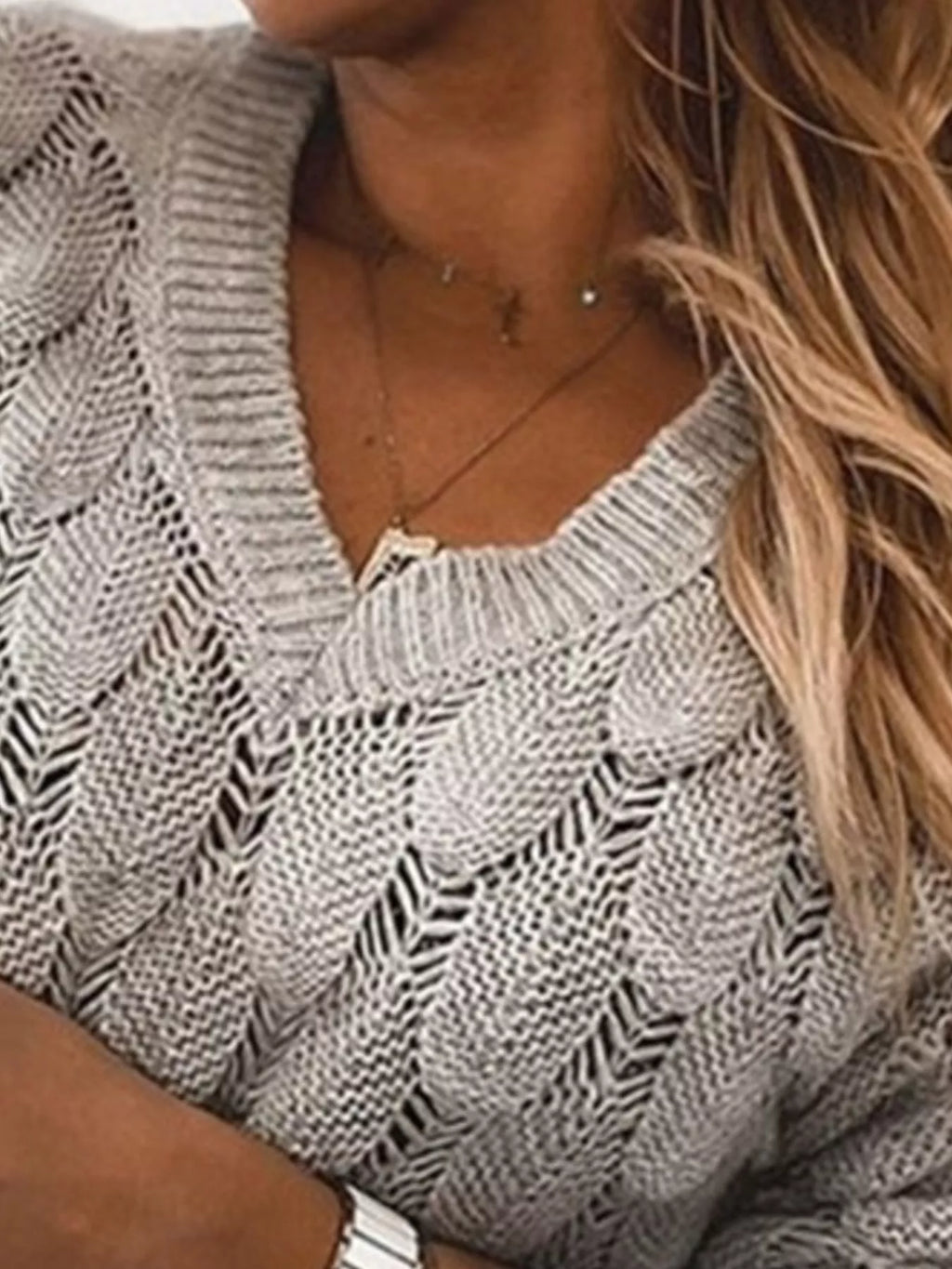 V-Neck Knitted Sweater