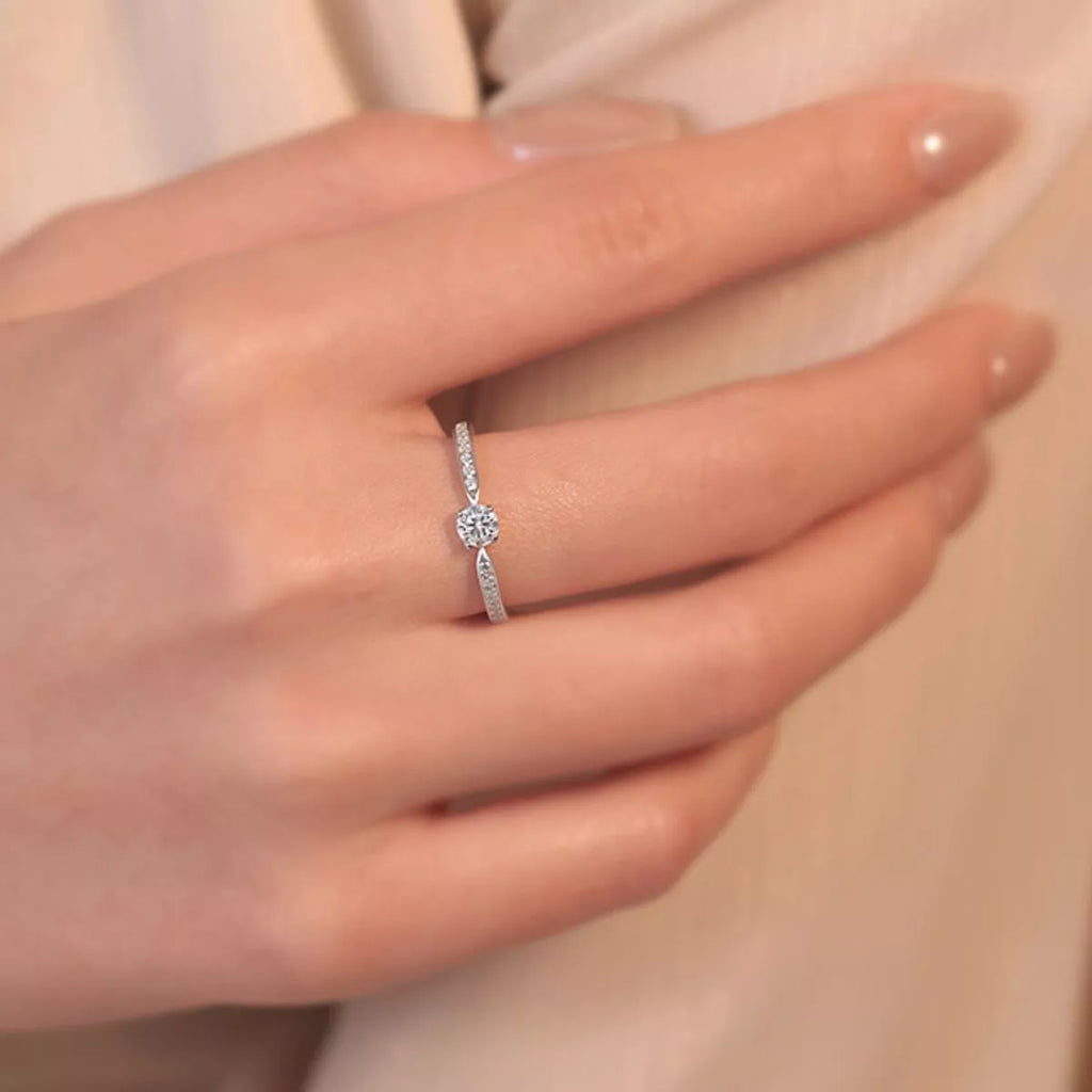 1 Carat 925 Sterling Silver Moissanite Ring