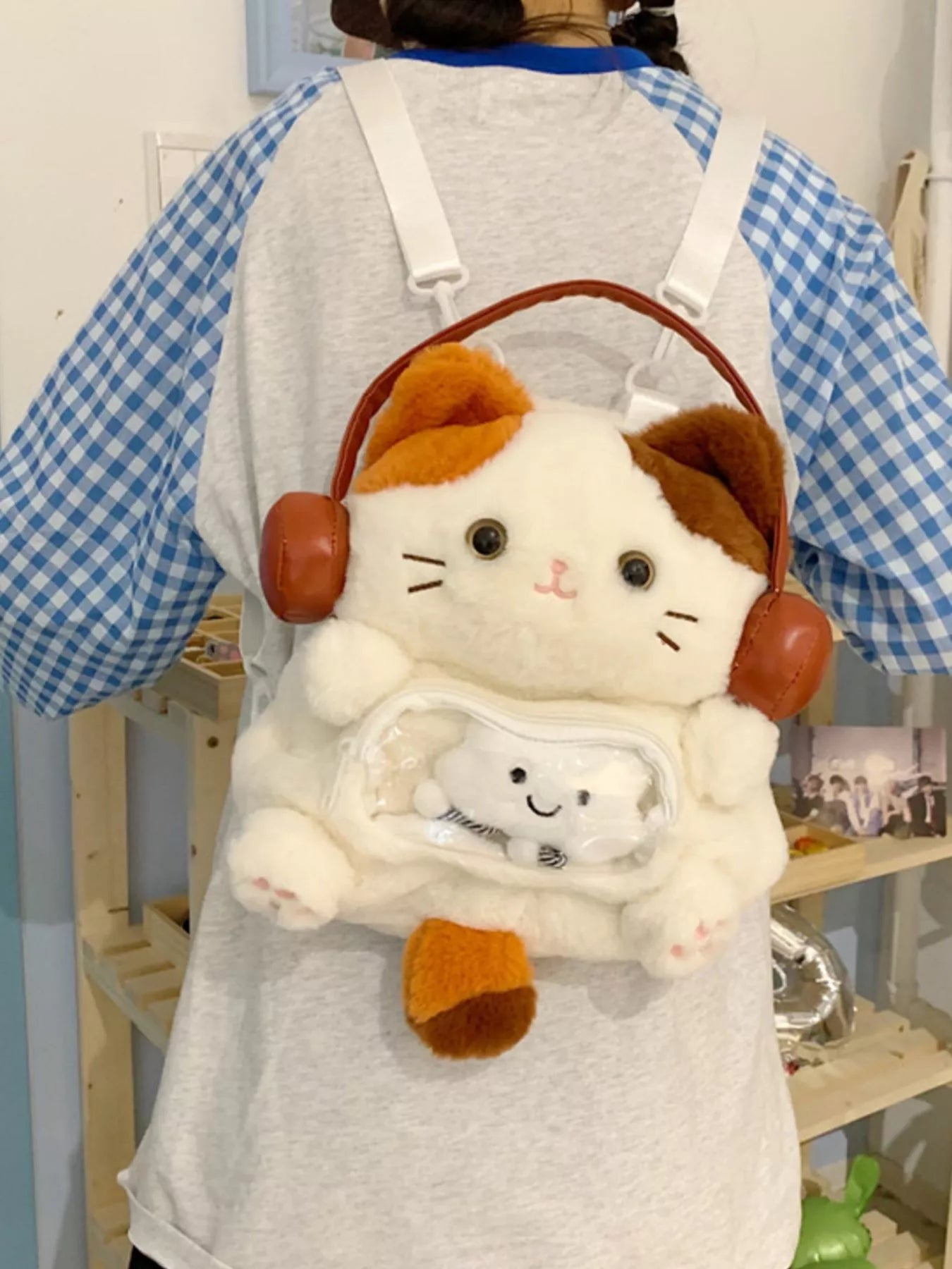 Cat Plush Backpack Bag