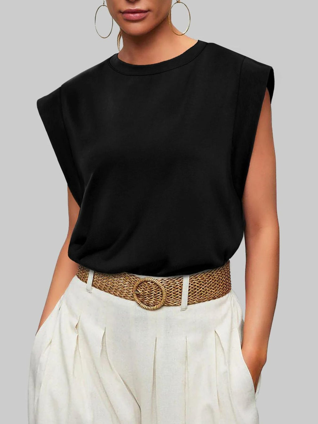 Solid Color Round Neck Tank