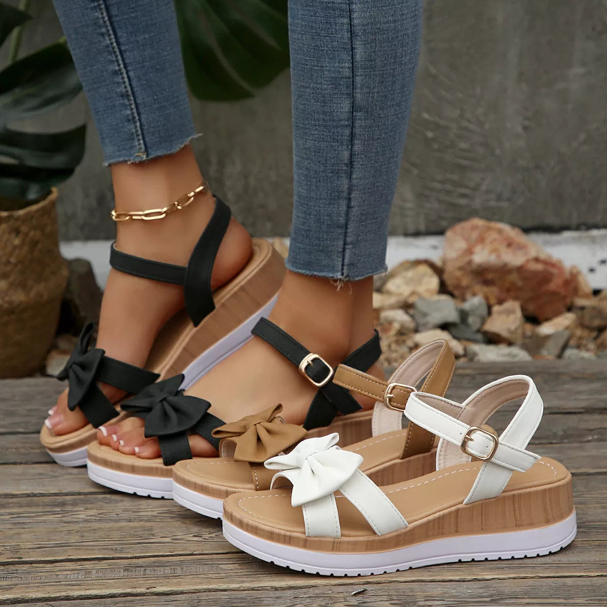 Open Toe Wedge Sandals
