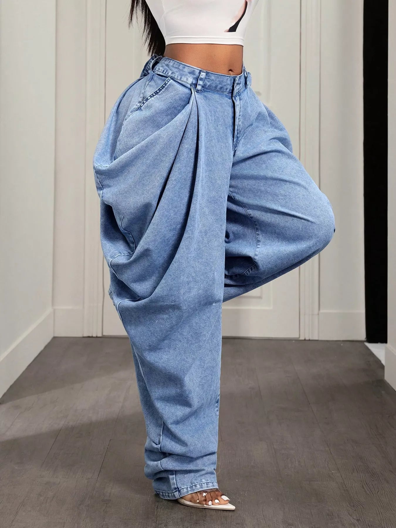 Baggy Ruched Jeans
