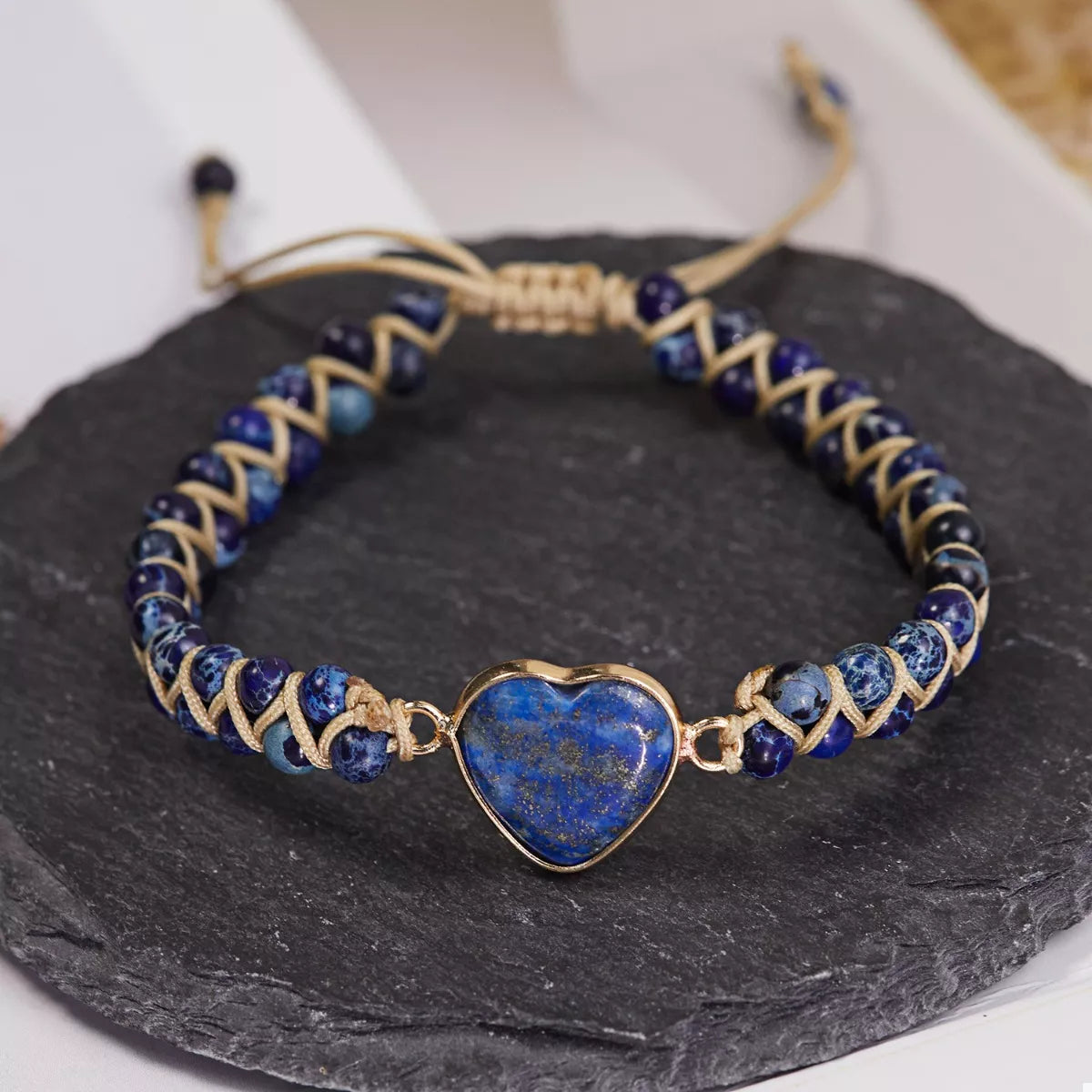 Heart Charm Beaded Bracelet