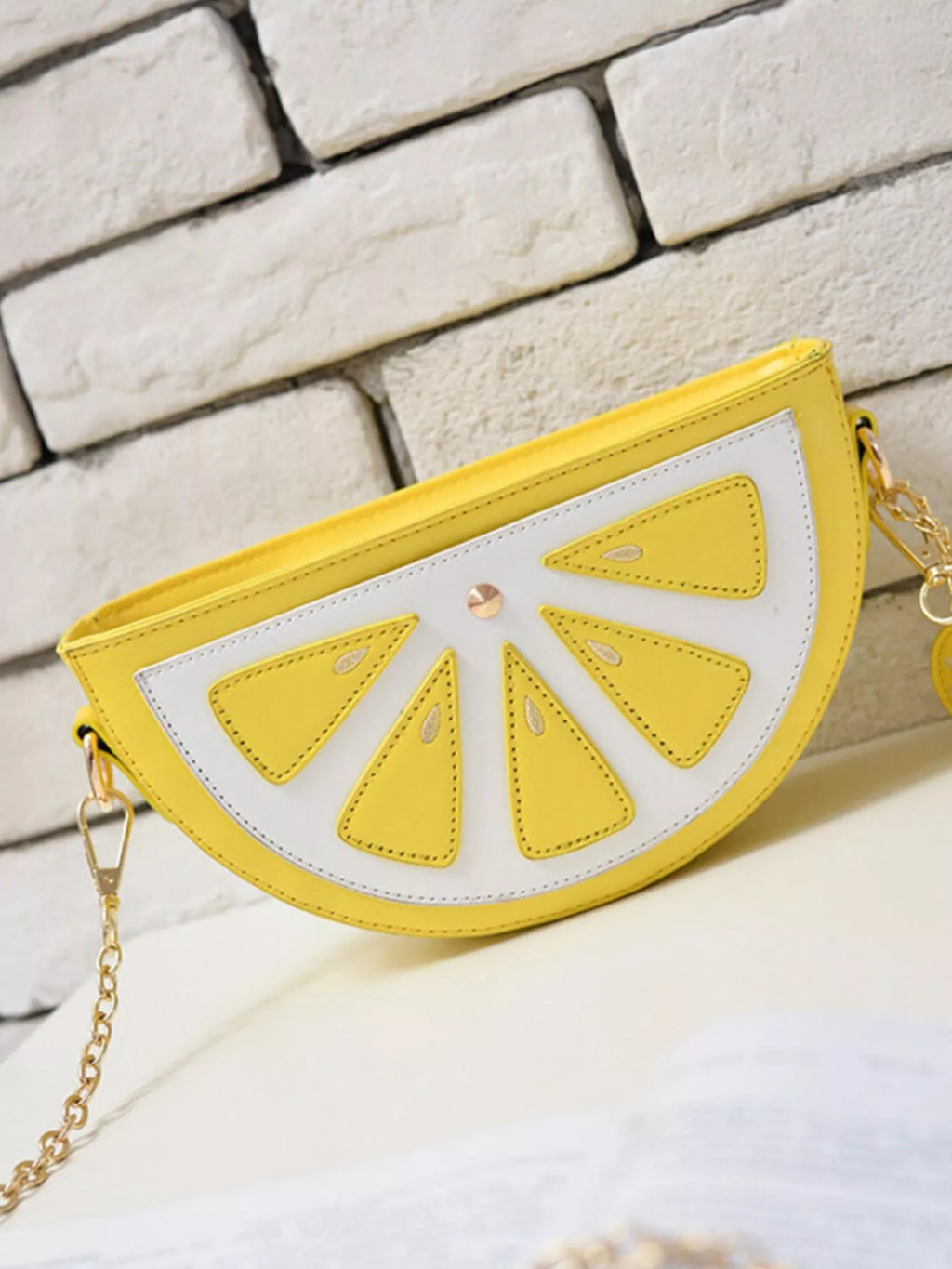Fruit-Shaped Crossbody Bag with Chain Strap