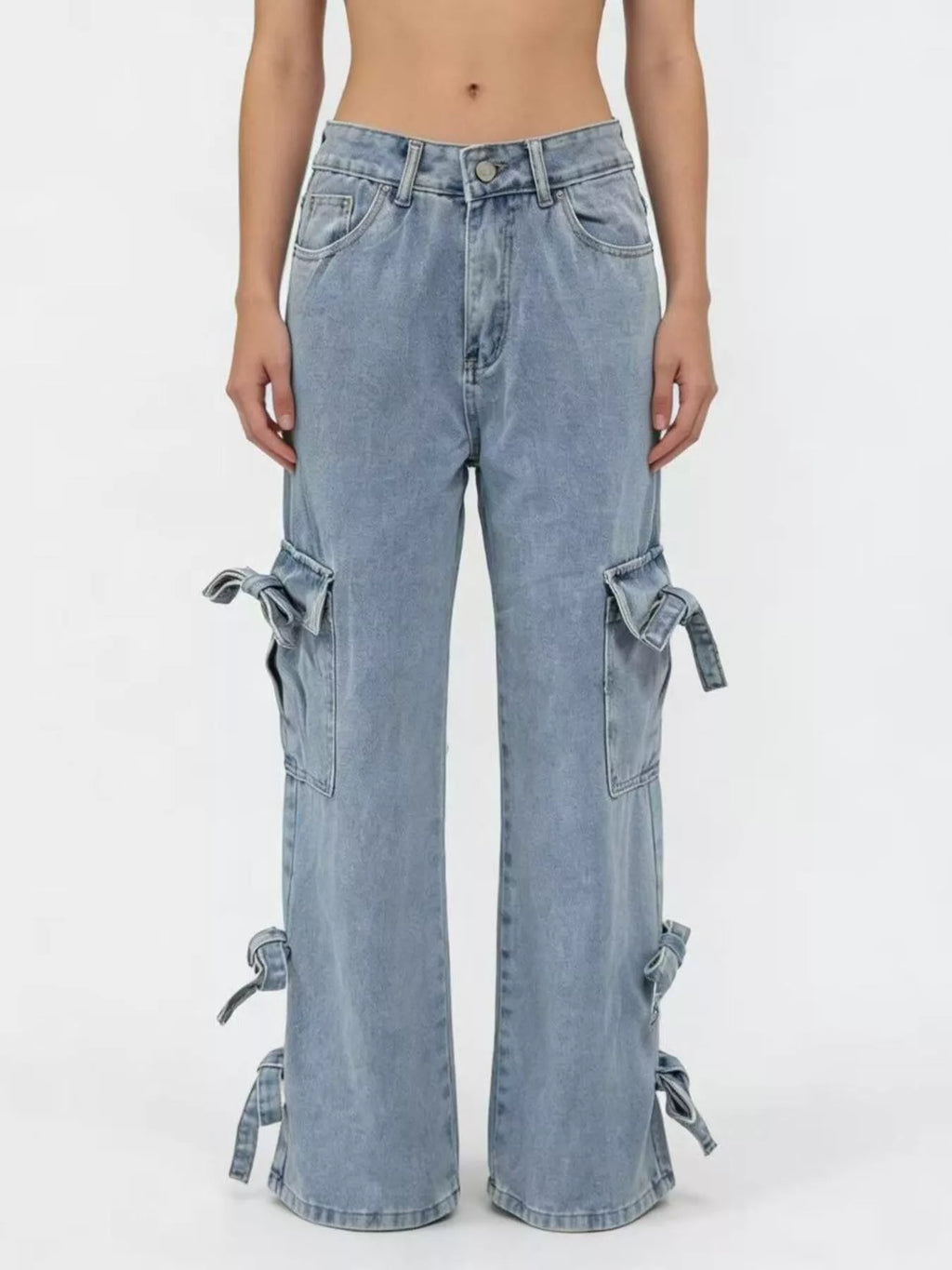 Bow Wide Leg Jeans