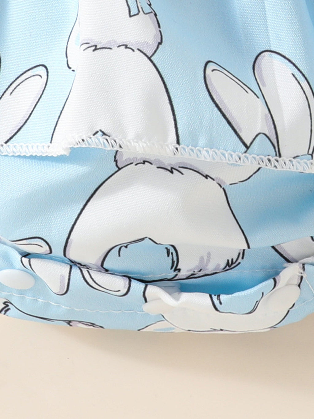 Children's Bunny Print Smocked Dress & Headband Set