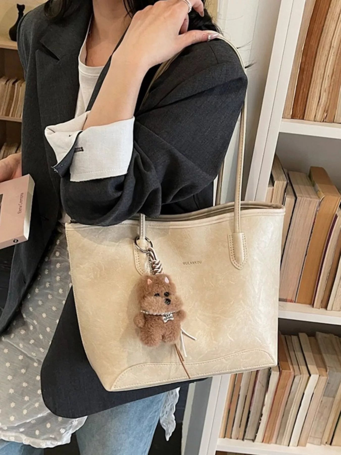 Teddy Bear Charm Tote Bag
