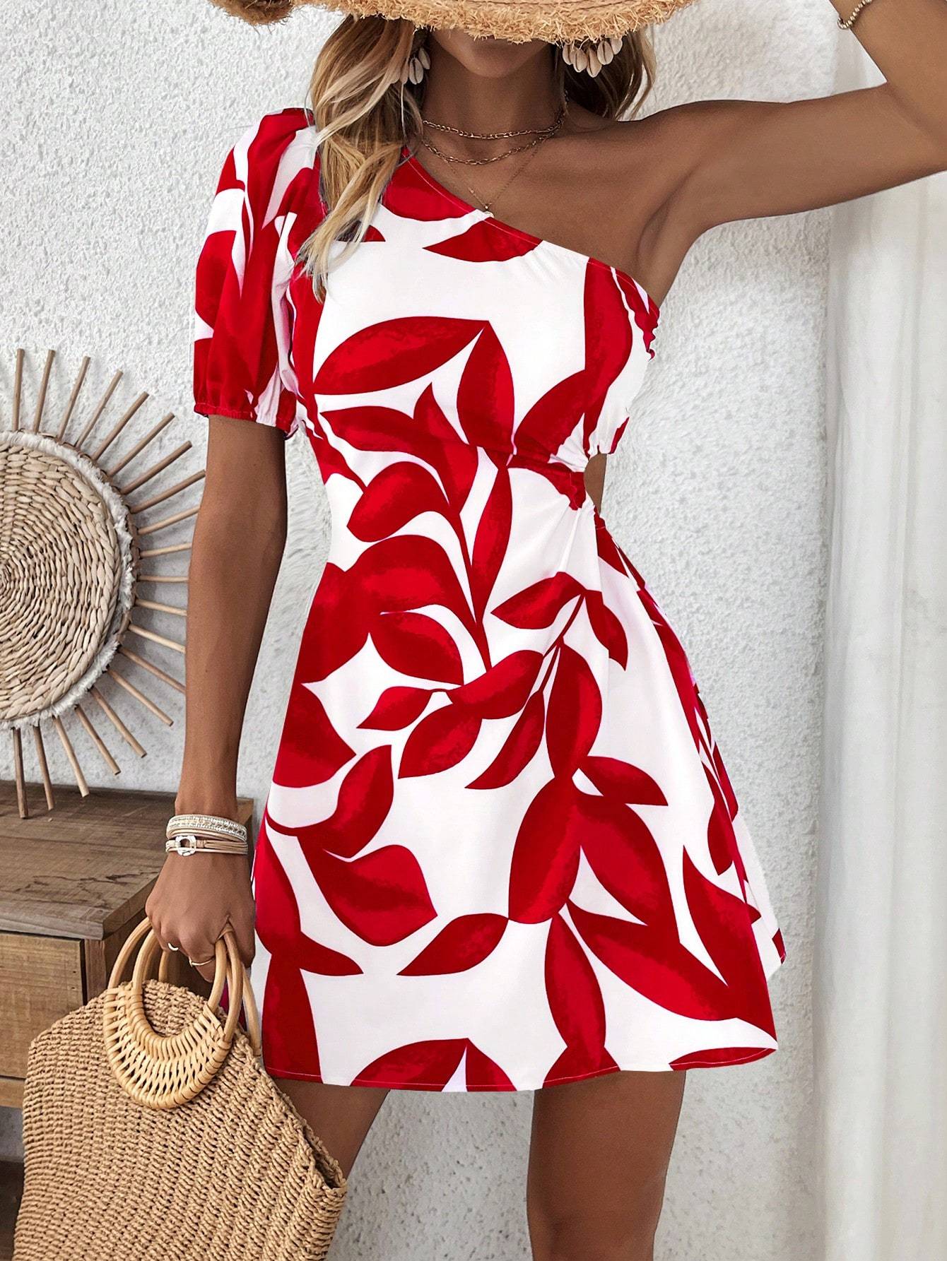 Women’s Puff Sleeve Summer Dress – Vacation & Beach Outfit