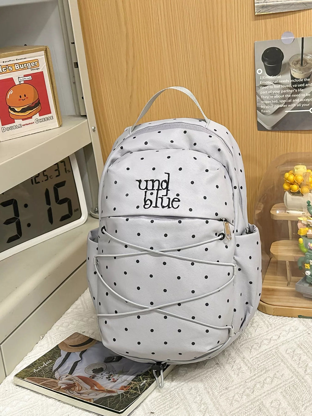 Polka Dot Lightweight Backpack Bag
