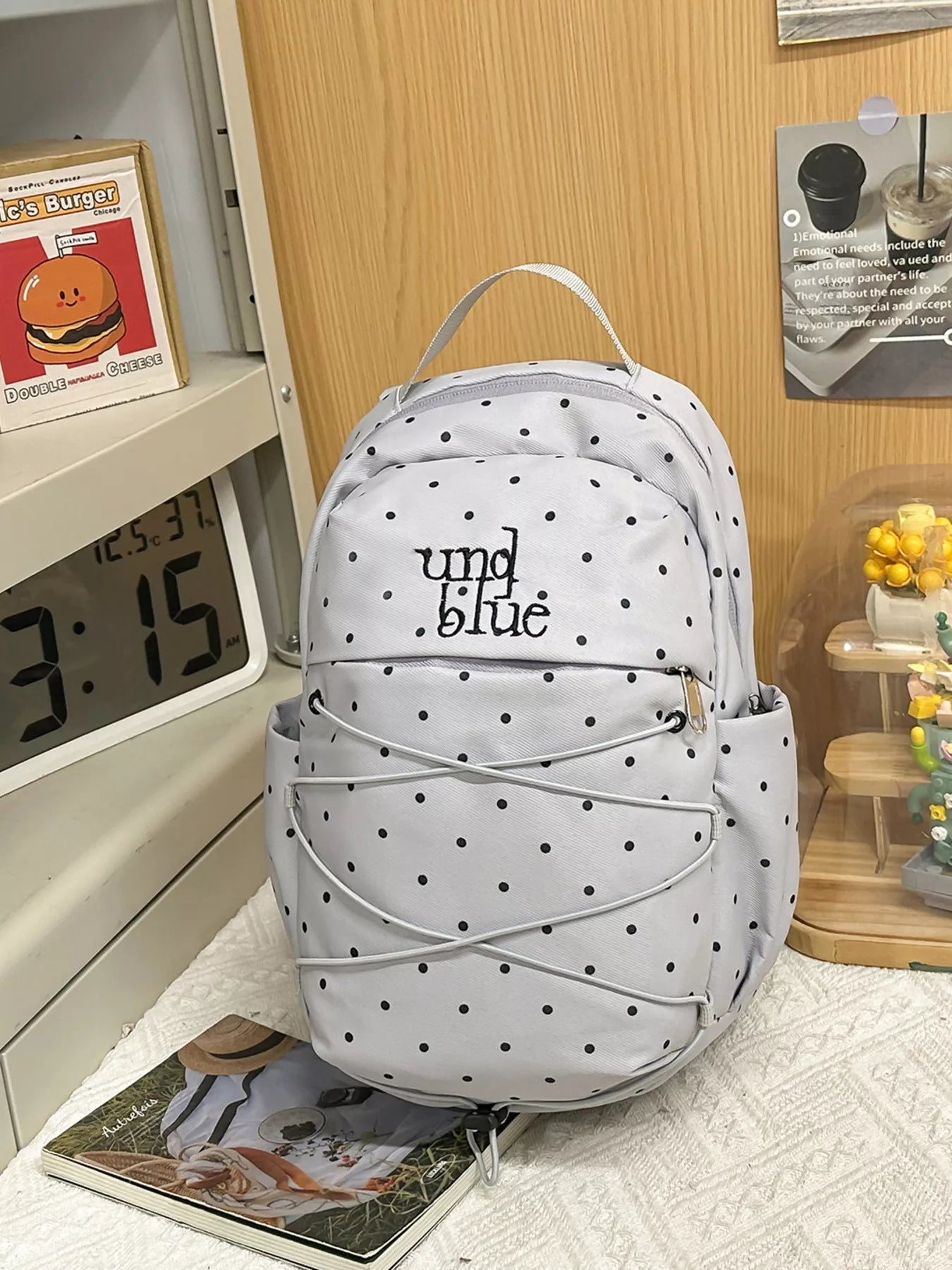 Polka Dot Lightweight Backpack Bag