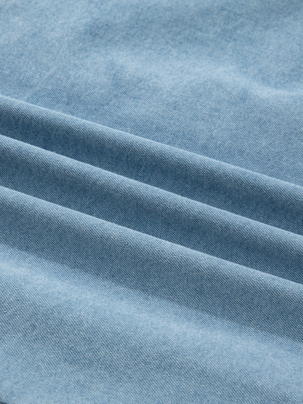 Ruffled Button-Down Denim Shirt