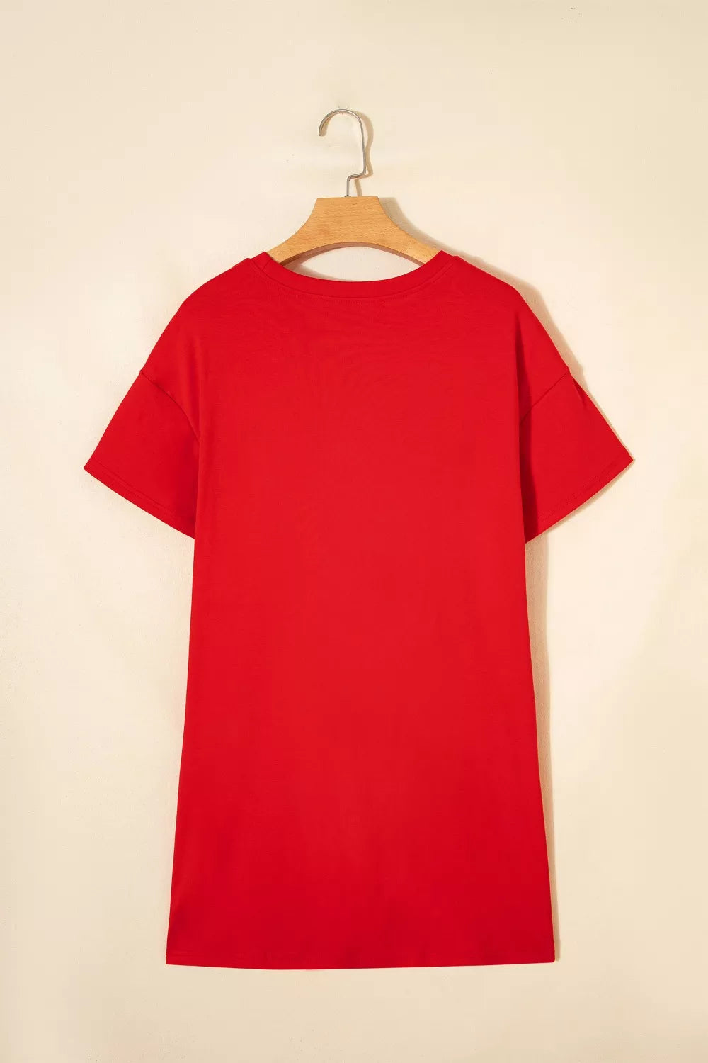 Sequin Trim Stars and Stripes Bow Patched T Shirt Mini Dress