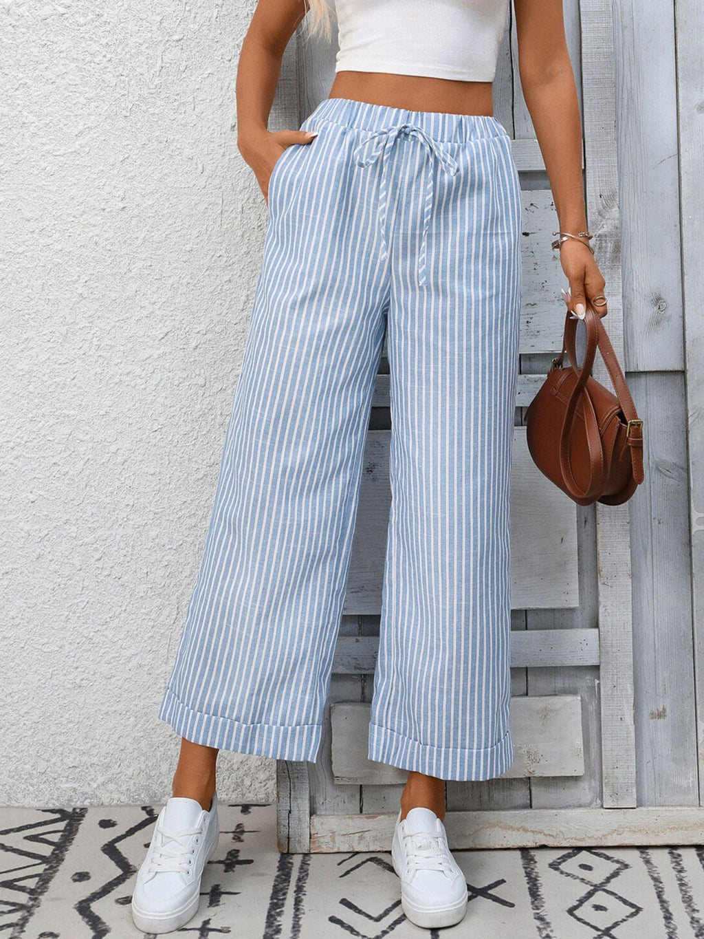 Striped Wide Leg Pants