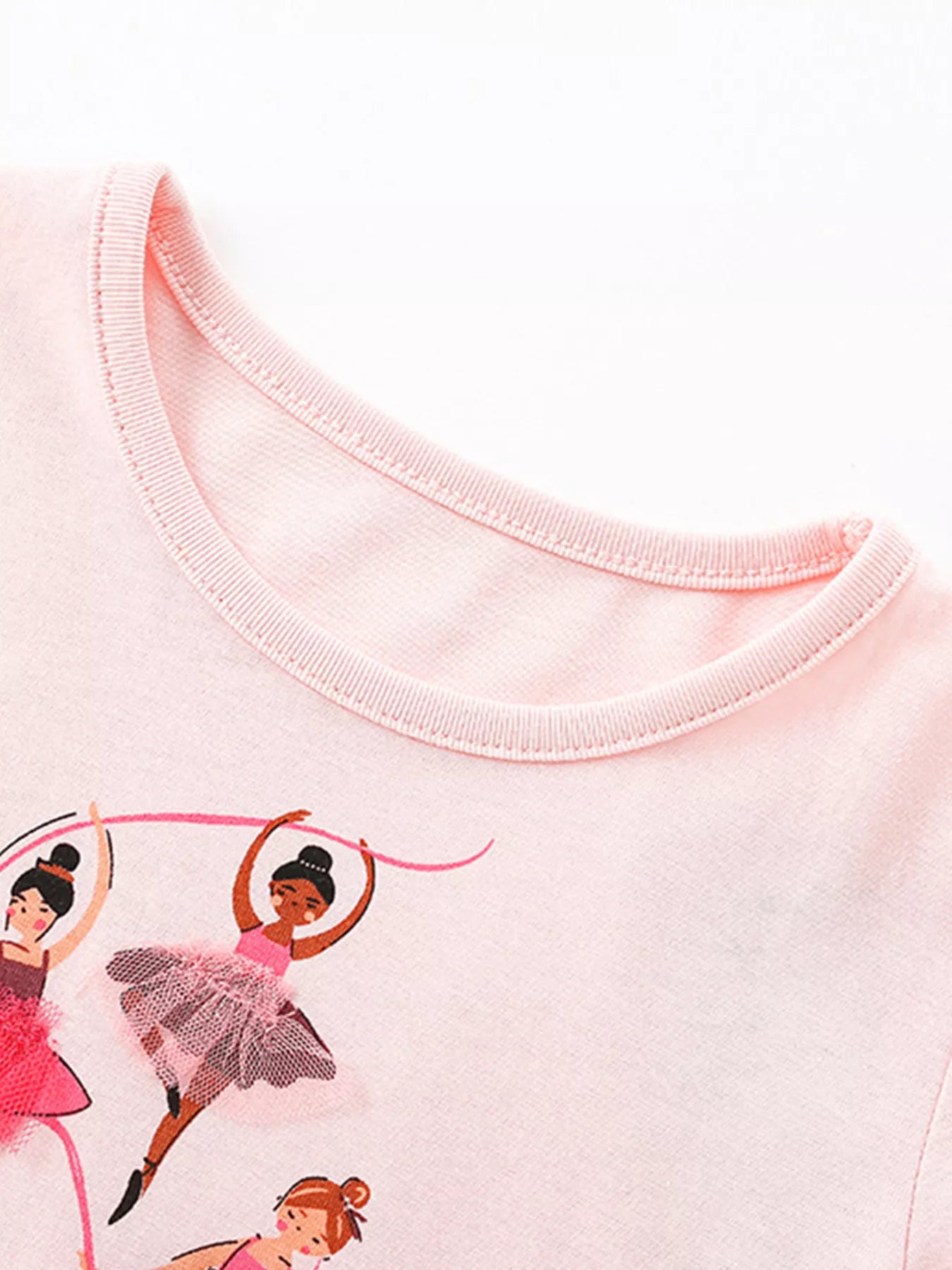 Children's Ballerina Graphic Rainbow Tulle Dress