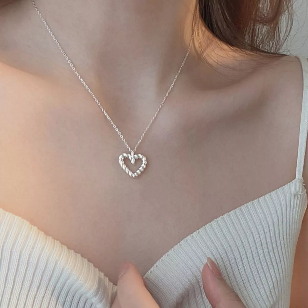925 Sterling Silver Heart Necklace