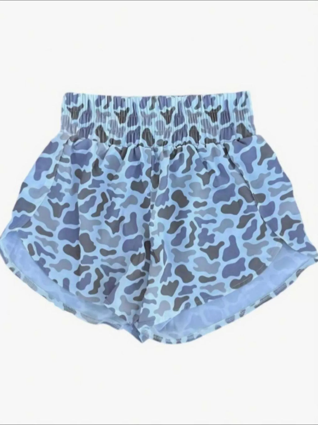 Camo Print Elastic Waist Shorts