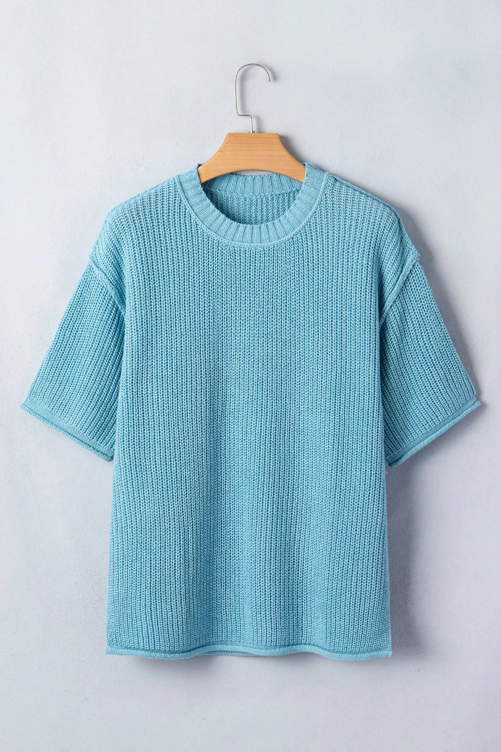 Casual Knit Half Sleeve Sweater