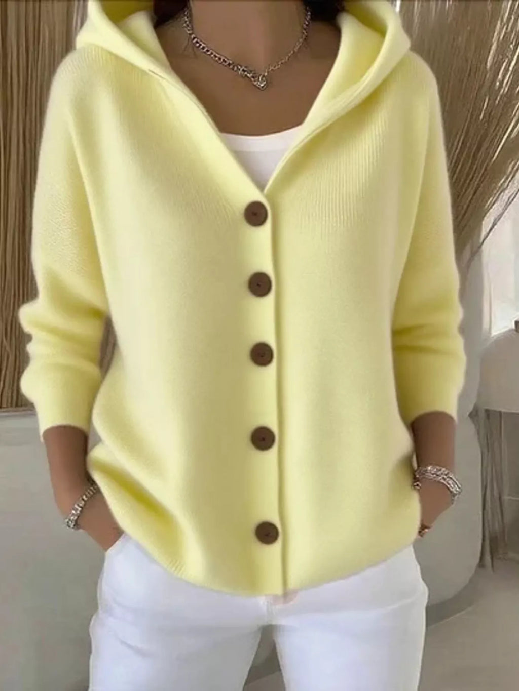 Full Size Button Up Long Sleeve Cardigan Plus Size
