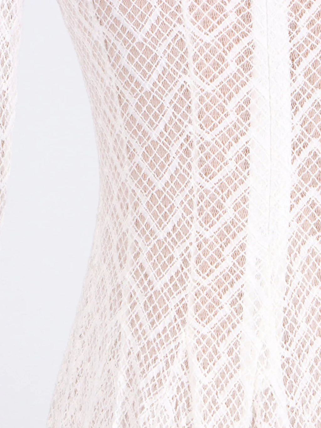 Lace Mock Neck Long Sleeve Maxi Dress