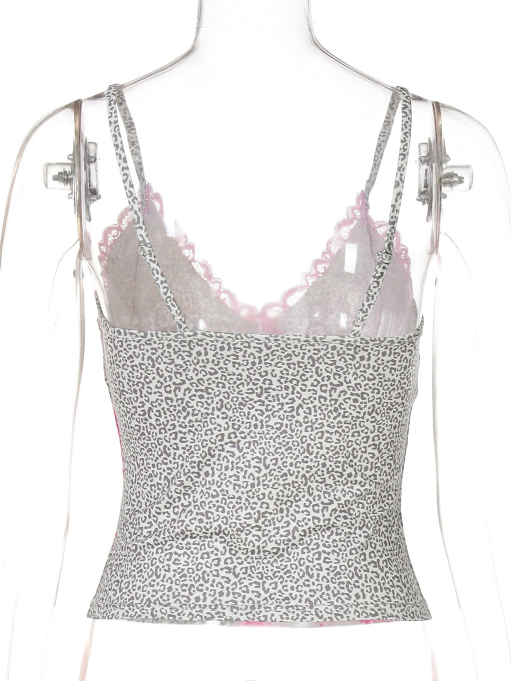 Lace Detail Leopard Cami