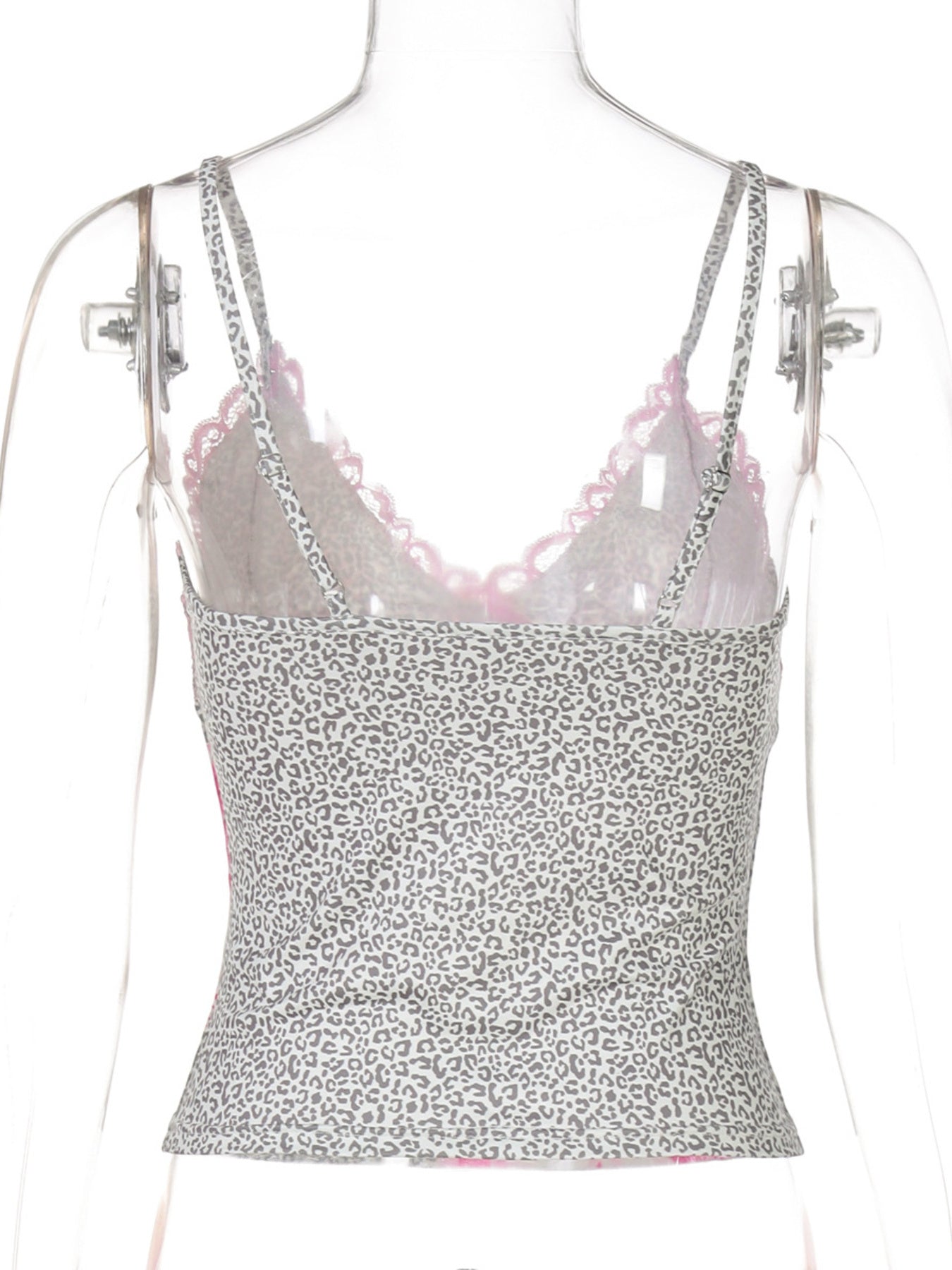 Lace Detail Leopard Cami