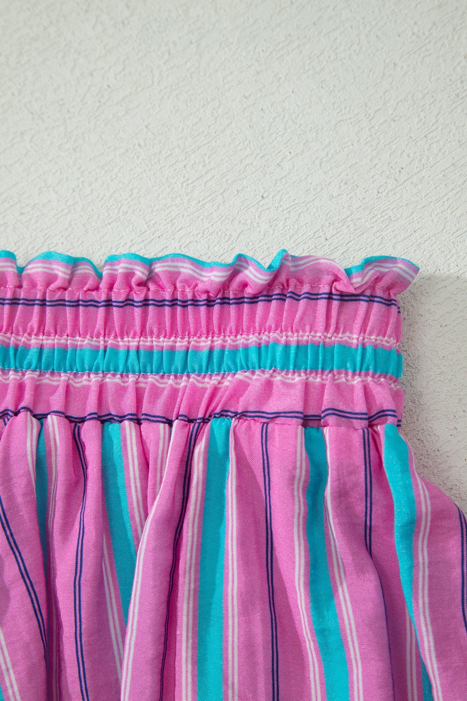 Stripe Dolman Short Sleeve Blouse & Short Set