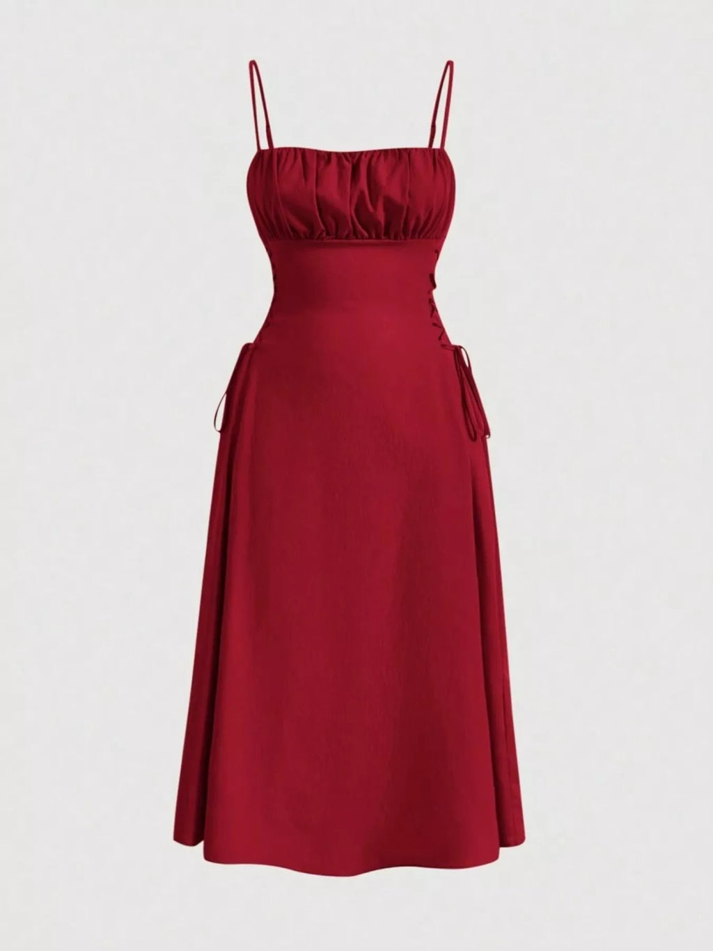 Lace-Up Side A-Line Cami Dress