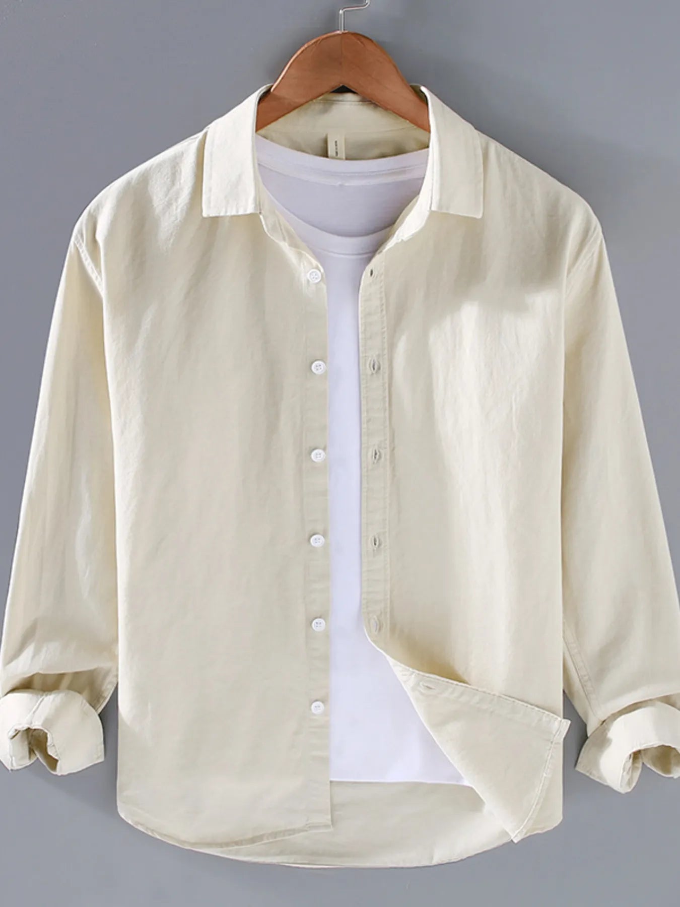 Men's Plus Size Button Up Long Sleeve Shirt