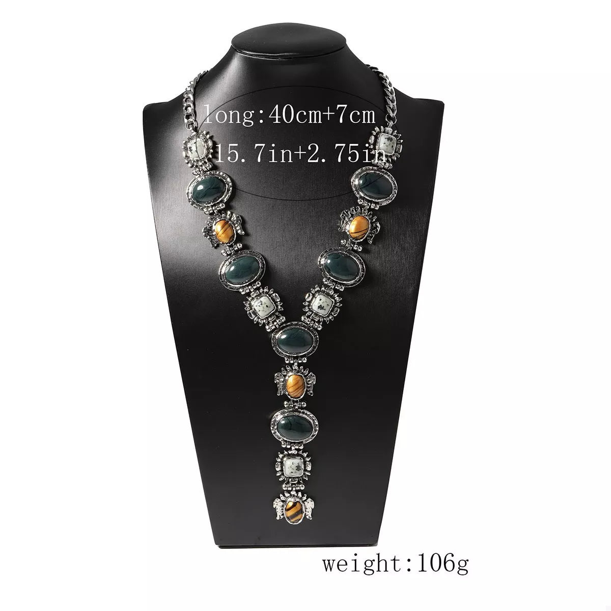Resin Zinc Alloy Y-Shape Necklace