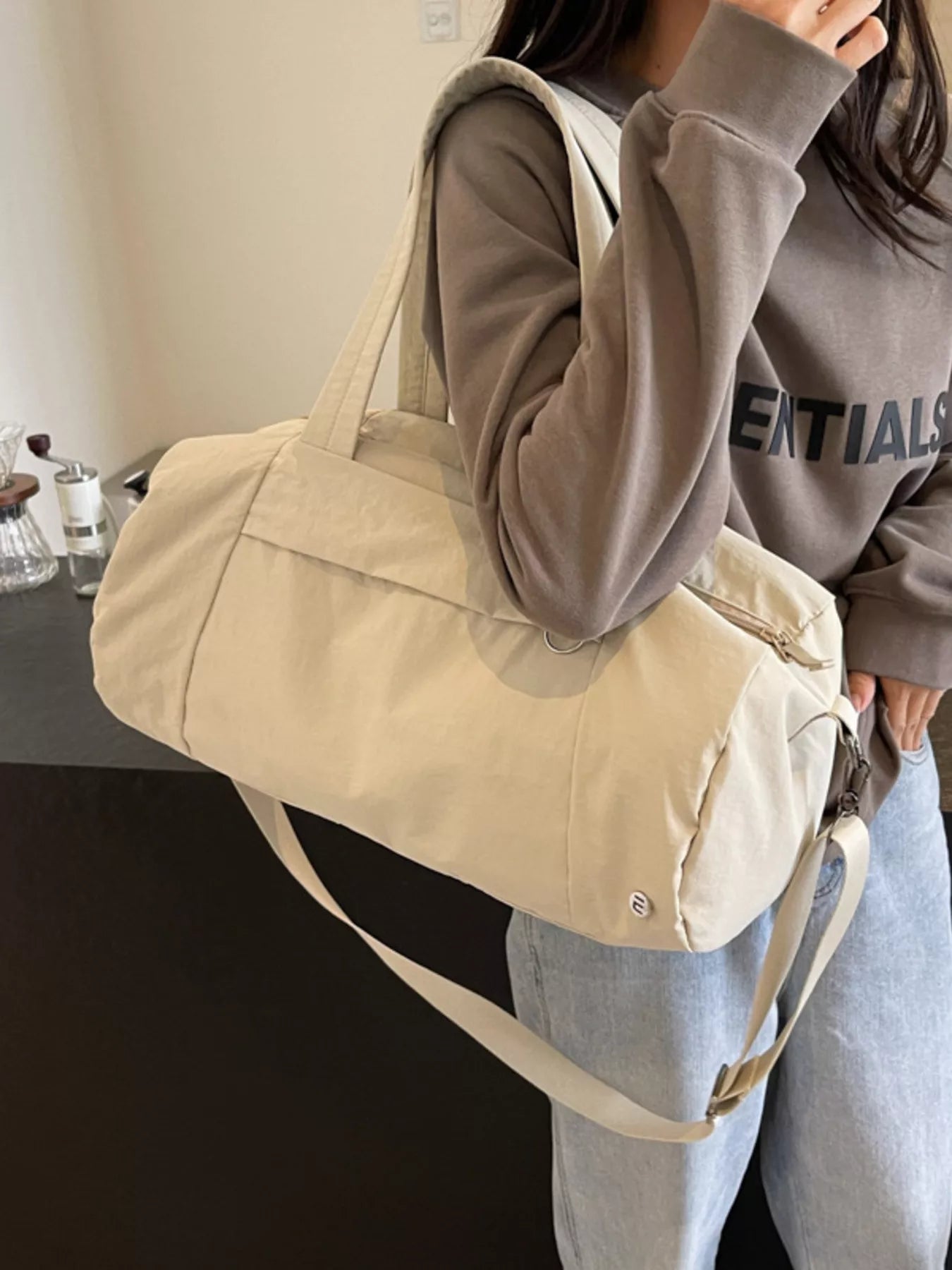 Solid Color Lightweight Travel Duffel Bag