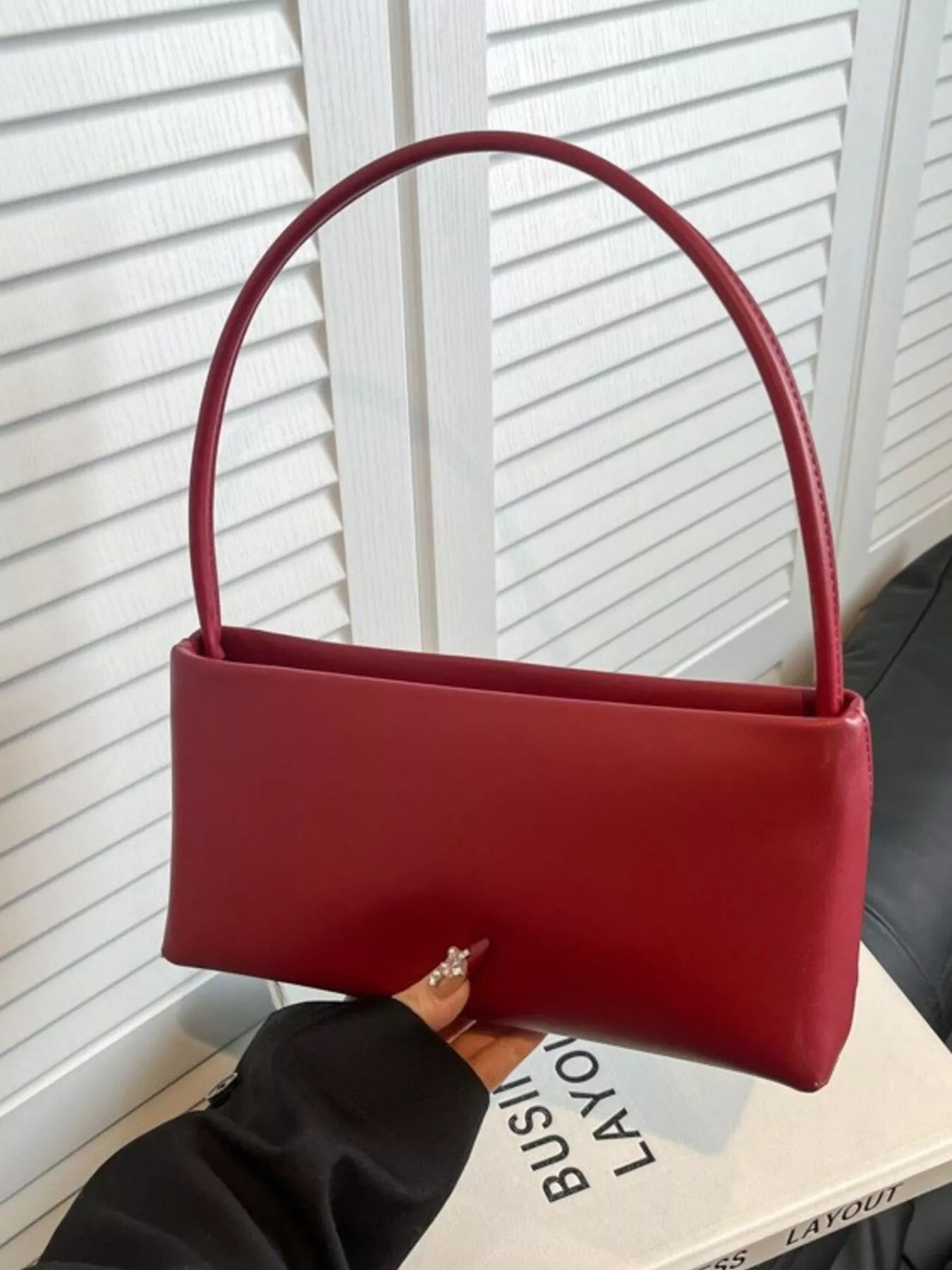 Leather Rectangular Shoulder Bag
