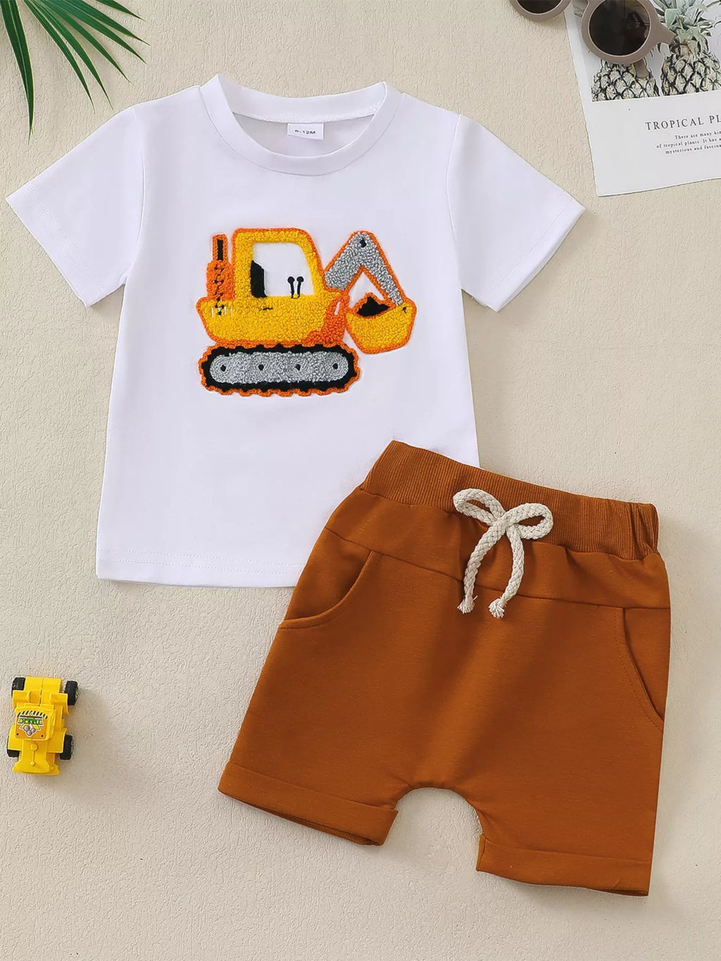 Children's Embroidered T-shirt & Shorts Set