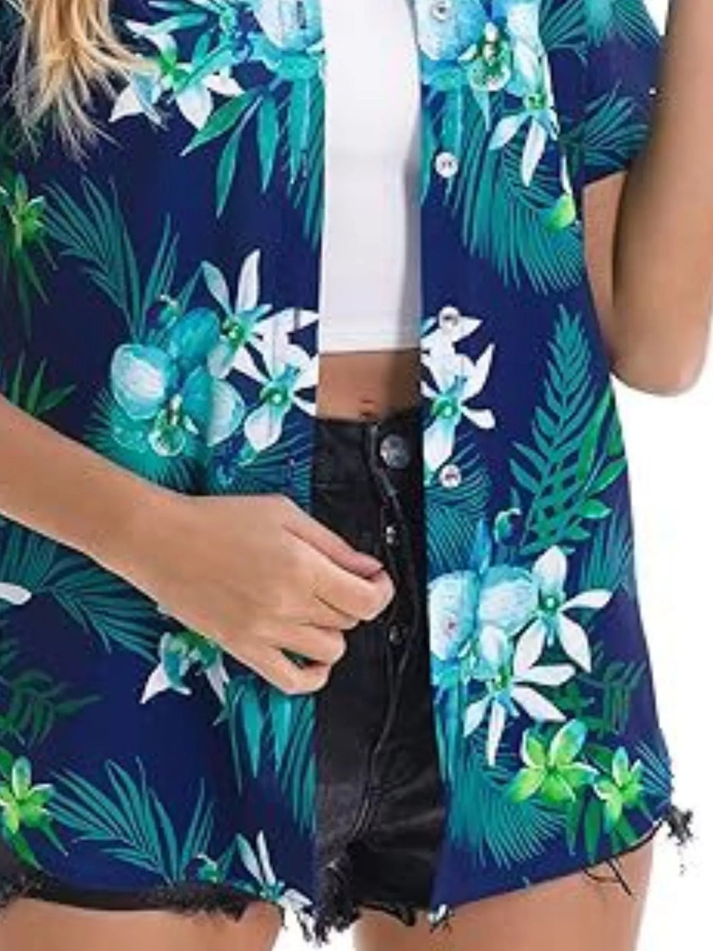Plant Print Short Sleeve Shirt