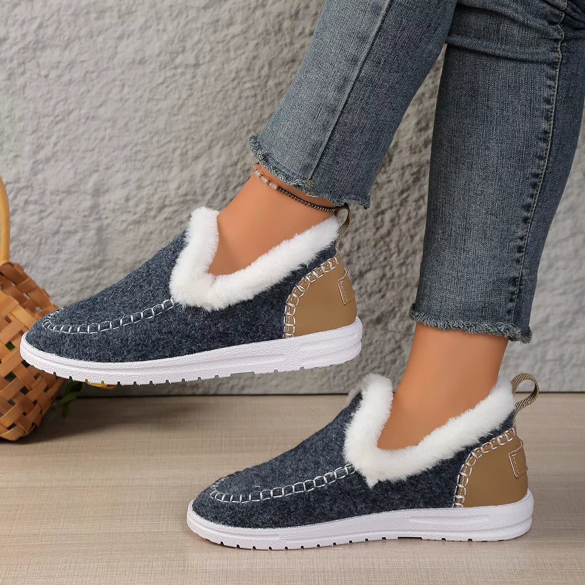 Plush-Lined Slip-Ons